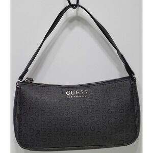 GUESS Women's Black Mini Shoulder Bag Leather Trim